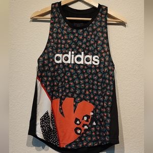 Adidas Farm RIO Tank Top Racerback Logo Black Animal print Women's Size S.
